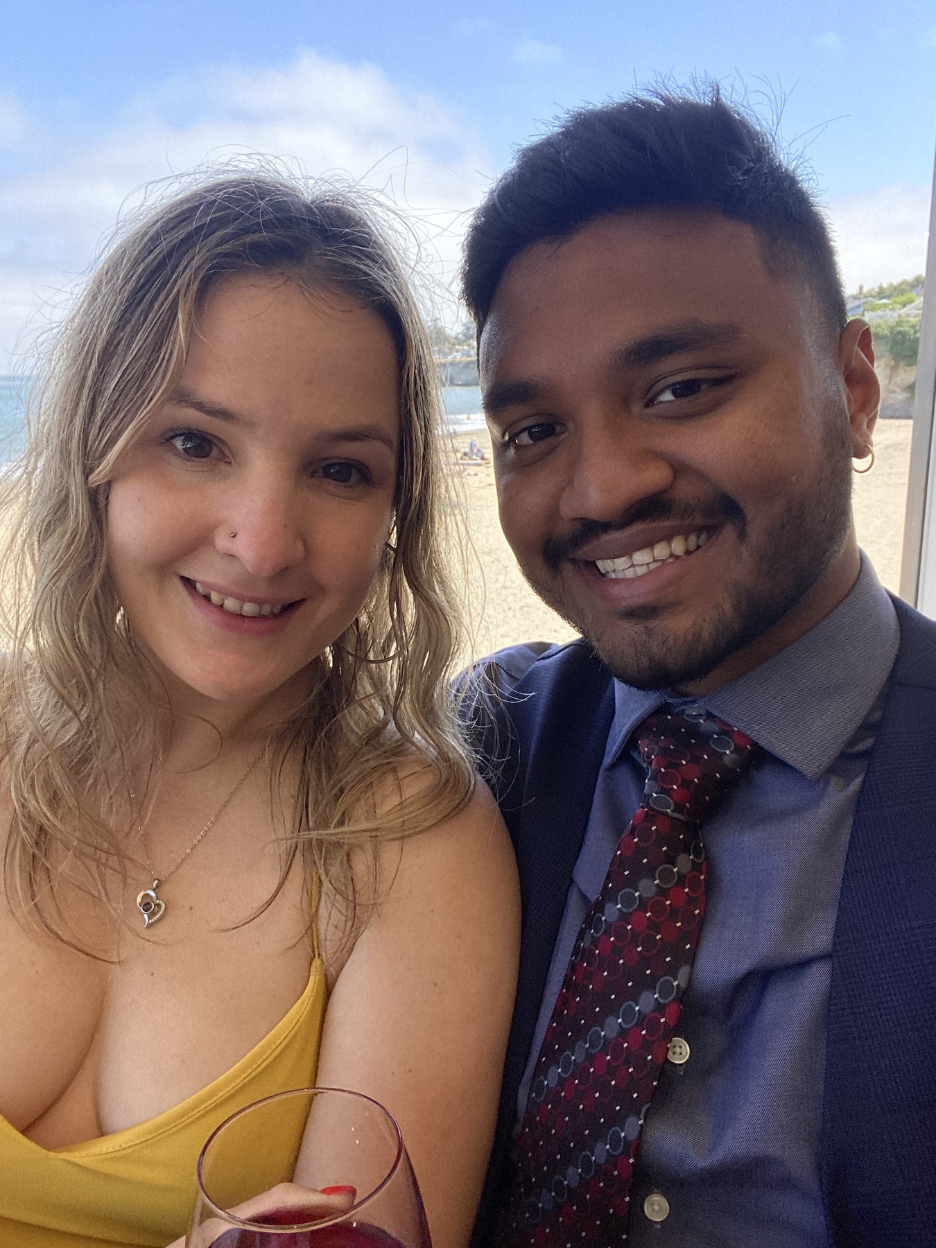 A photograph from Giselle and Abhishek’s shared memories
