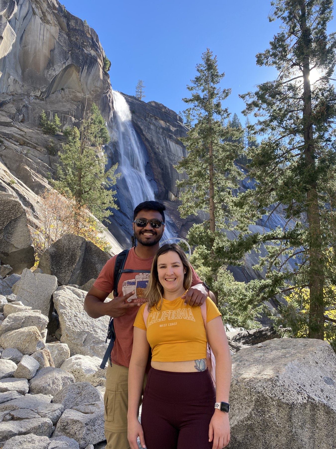 A photograph from Giselle and Abhishek’s shared memories