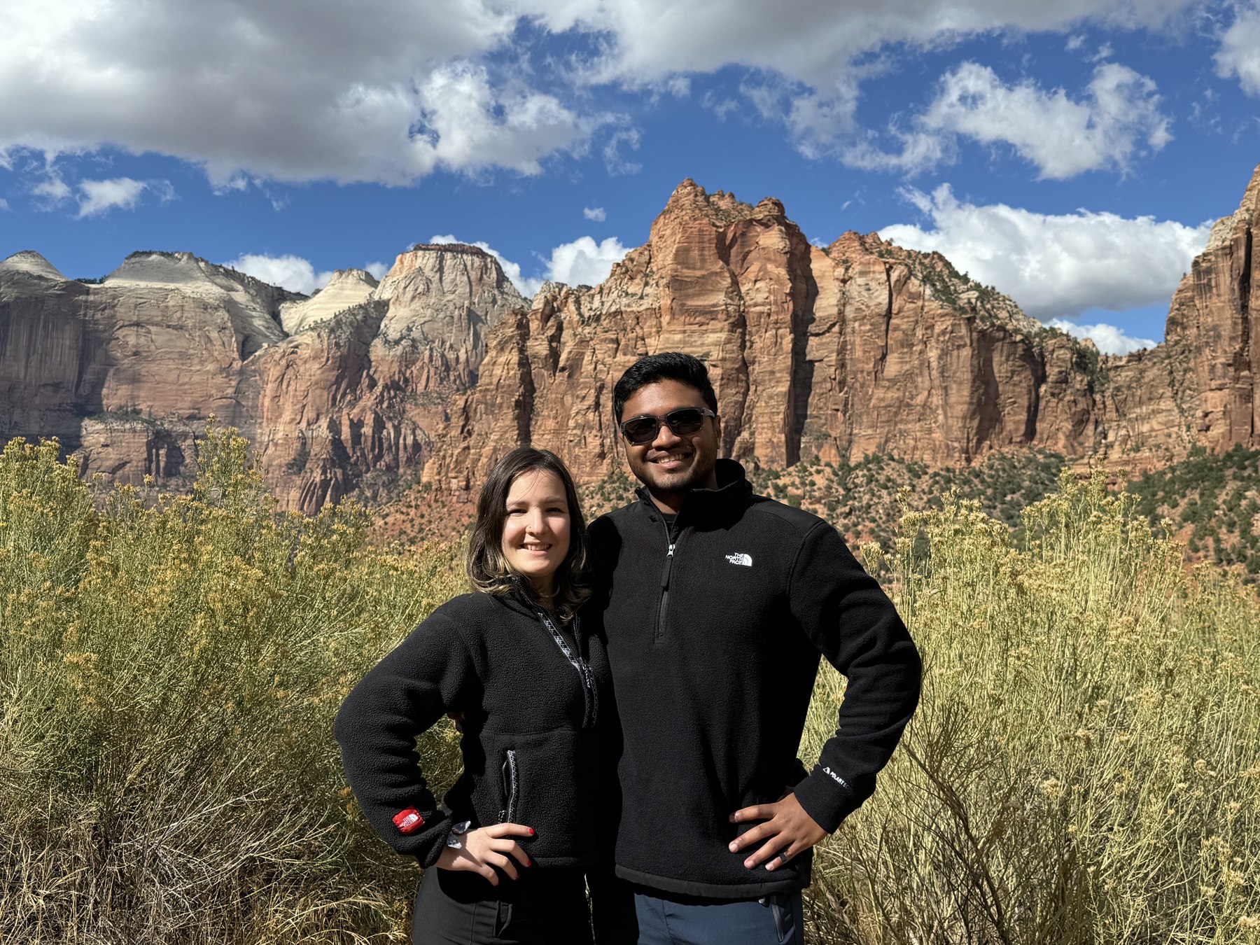A photograph from Giselle and Abhishek’s shared memories